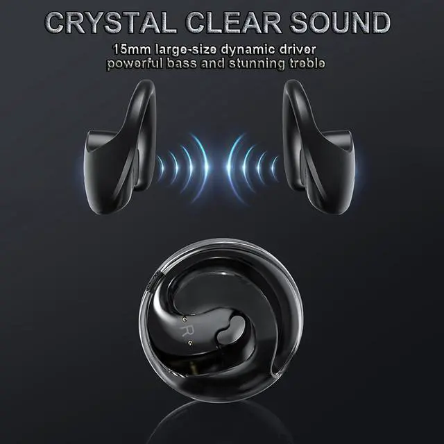 Alt view image 5 of 7 - Outside Open Ear Earbuds Ows Hanging Earphones 5.4 Bluetooth Out Of Ear Open Ear Headphones Outside The Ear Wireless Ear Hanging Bluetooth Headset Bone Conduction Headphones Earbuds Open Over Ear Buds