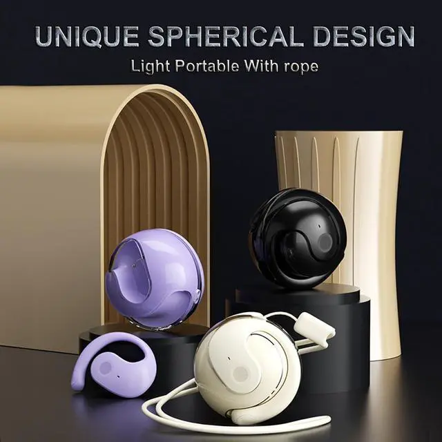 Alt view image 6 of 7 - Outside Open Ear Earbuds Ows Hanging Earphones 5.4 Bluetooth Out Of Ear Open Ear Headphones Outside The Ear Wireless Ear Hanging Bluetooth Headset Bone Conduction Headphones Earbuds Open Over Ear Buds