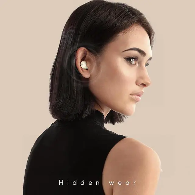 Alt view image 5 of 7 - T10 Mini Invisible Wireless Bluetooth Earbuds for Small Ears, Purple, 5.4 Version, 24Hrs Battery Life, IPX5 Waterproof, Comfortable for Sleeping & Work