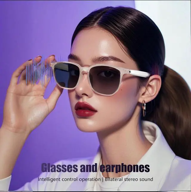 Alt view image 3 of 7 - Smart Glasses For Men Women Wireless Smart Dark Sunglasses With Bluetooth Speakers Audio Glasses Blue Tooth Eyeglasses