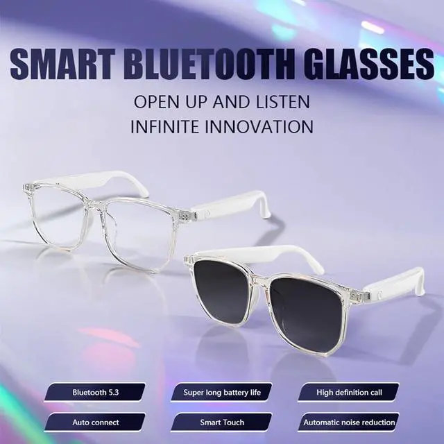 Alt view image 2 of 7 - Smart Glasses For Men Women Wireless Smart Dark Sunglasses With Bluetooth Speakers Audio Glasses Blue Tooth Eyeglasses