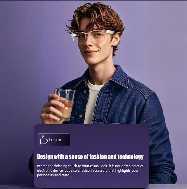 Alt view image 4 of 7 - Smart Glasses For Men Women Wireless Smart Dark Sunglasses With Bluetooth Speakers Audio Glasses Blue Tooth Eyeglasses