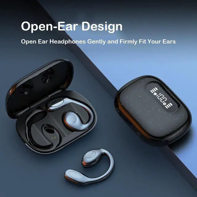 Alt view image 2 of 7 - Open Ear Earbuds Wireless Bluetooth Bone Conduction Headphones Headset with Hook Over The Ear Bone Conducting Induction Headphones Earphones Headset Auriculares De Conduccion Osea