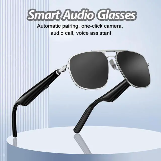 Alt view image 2 of 7 - Smart Bluetooth Sunglasses for Men Women with Speakers Wireless Bluetooth Audio Sunglasses Glasses with Wireless