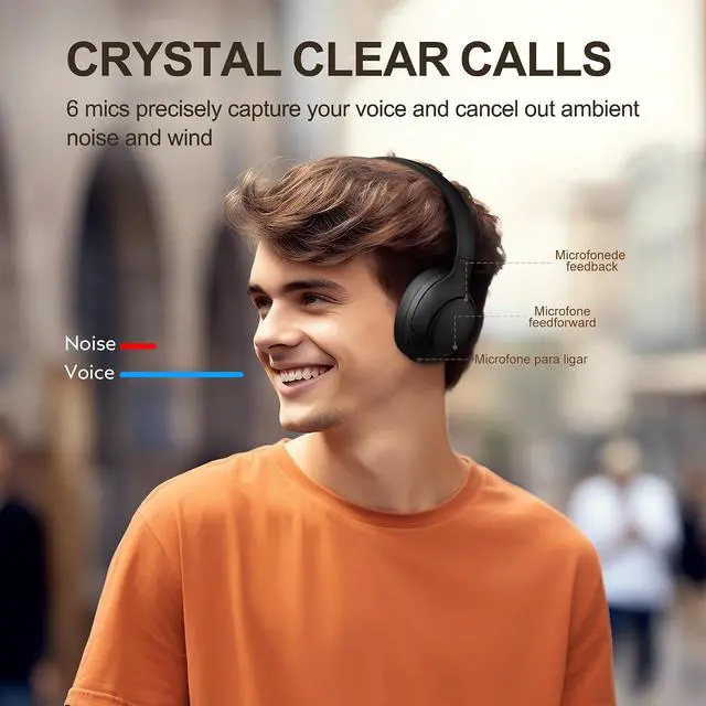 Alt view image 5 of 7 - H3 ANC Headphones Black + T13 ANC Wireless Earbuds Black