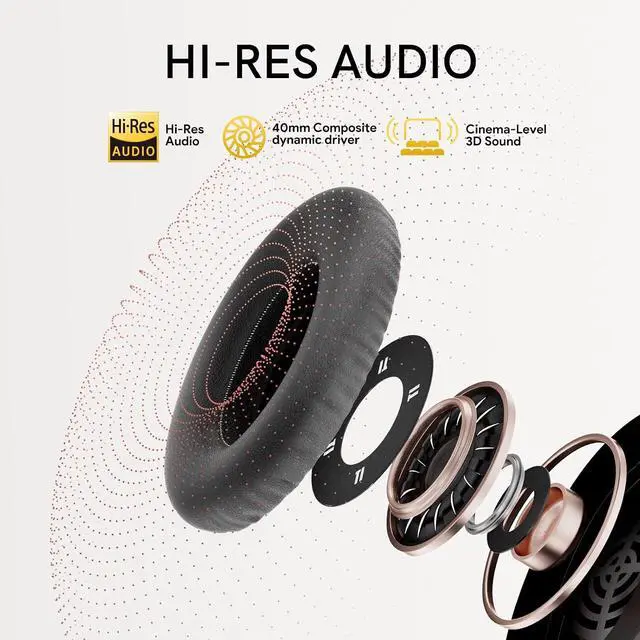 Alt view image 6 of 7 - H3 ANC Headphones Black + T13 ANC Wireless Earbuds Black
