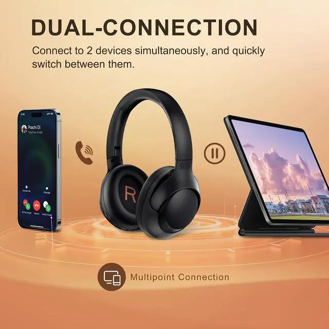 Alt view image 7 of 7 - H3 ANC Headphones Black + T13 ANC Wireless Earbuds Black