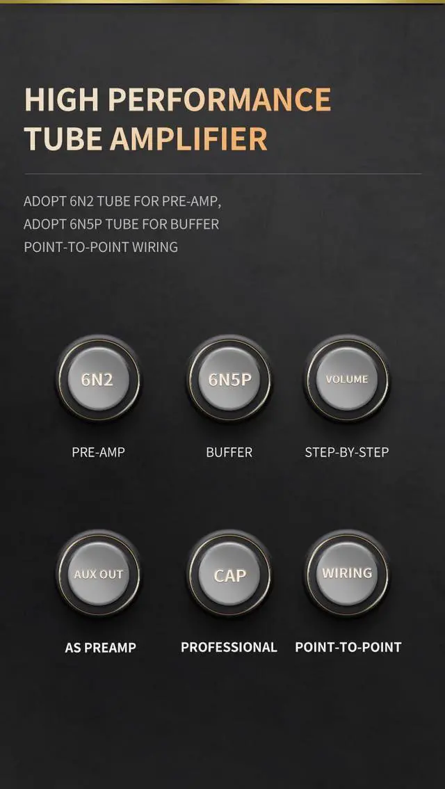 Alt view image 5 of 7 - XDUOO TA 66 Headphone Amplifier 6N2 6N59 High Performance Tube Amplifier