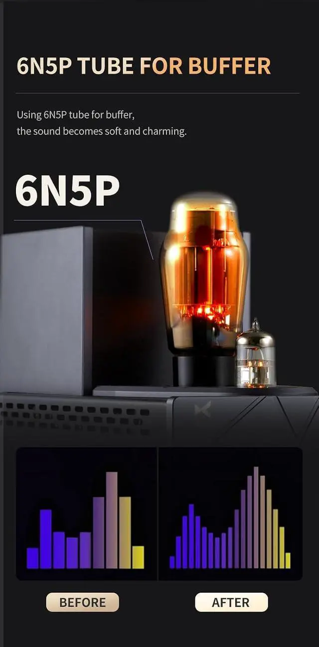 Alt view image 7 of 7 - XDUOO TA 66 Headphone Amplifier 6N2 6N59 High Performance Tube Amplifier