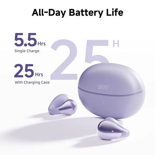 Alt view image 7 of 7 - Crossky C30 Open Ear Headphones Wireless Bluetooth, Clip On Earbuds with 4 ENC Noise Cancelling Mic, Stable Fit, Dual Connection, EQ Customized, Sports Earphones for Workout/Running