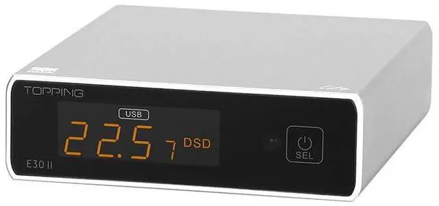 Main image of Topping E30II Lite AK4493S DAC Hi Res Audio XMOS AU208 Touch Operation Pre Amplifier Decoder (Silver)