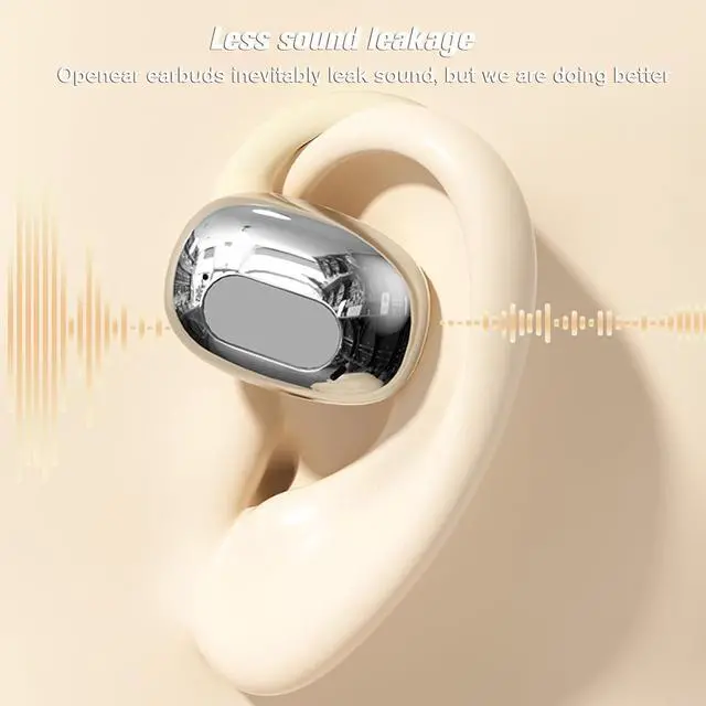 Alt view image 5 of 6 - Out of Ear Open Ear Earbuds Over The Ear Outside Outer Open Ear Headphones Wireless Air Bone Conduction Earbuds Outer Outside Ear Bone Conduction Headphones Out of Ear Over The Ear Buds