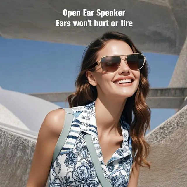 Alt view image 6 of 6 - Smart Bluetooth Sunglasses For Men Women Audio Eyeglasses Bluetooth Glasses With Speakers Open Ear Headphones