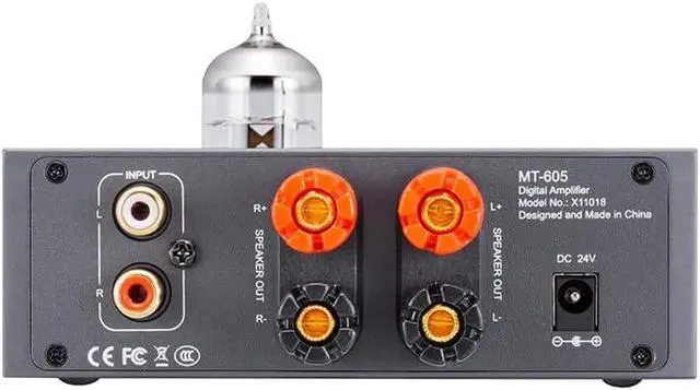 Alt view image 3 of 7 - XDUOO MT 605 Power Amplifier 12AU7 Tube& Digital Amplifier TI TAP3116 Amp Chip Output Power 30W Per Channel