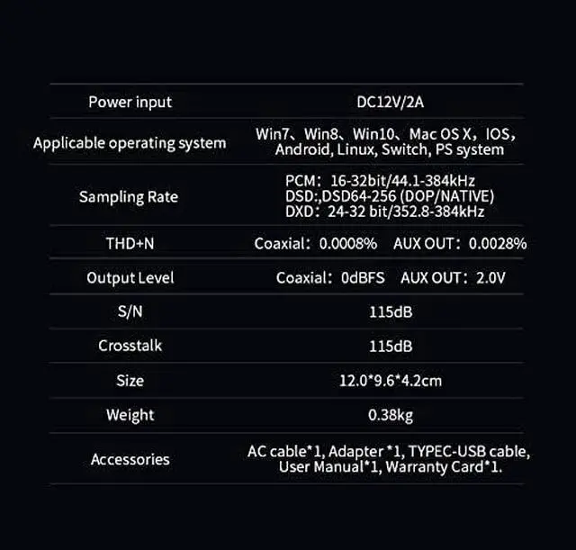 Alt view image 6 of 6 - xDuoo MU 601 High Performance USB DAC ES9018K2M PCM384kHz DSD256 Analog Coaxial Output Decoder