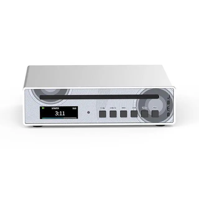 Alt view image 3 of 7 - SMSL PL100 Pro CD Player Multi Function CS43131*2 DAC Chips Supports Lossless MQA Playback 4.4mm Balanced XLR with Remote Control (Silver)