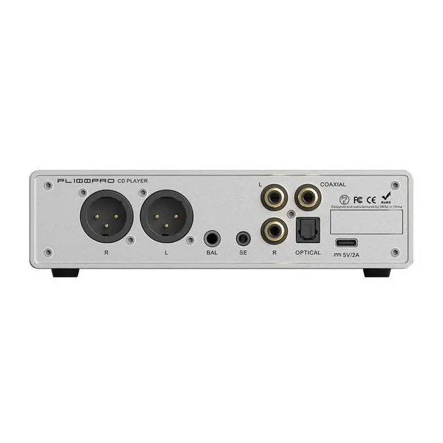 Alt view image 2 of 7 - SMSL PL100 Pro CD Player Multi Function CS43131*2 DAC Chips Supports Lossless MQA Playback 4.4mm Balanced XLR with Remote Control (Silver)