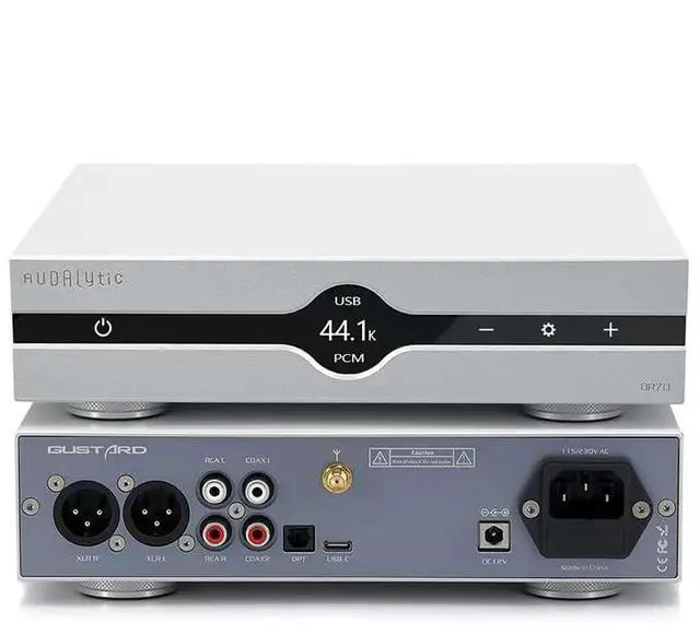 Main image of Gustard Audalytic DR70 R2R Streaming DAC DSD512 PCM768 Decoder with Remote Control (Standard Version) (DR70 Silver)