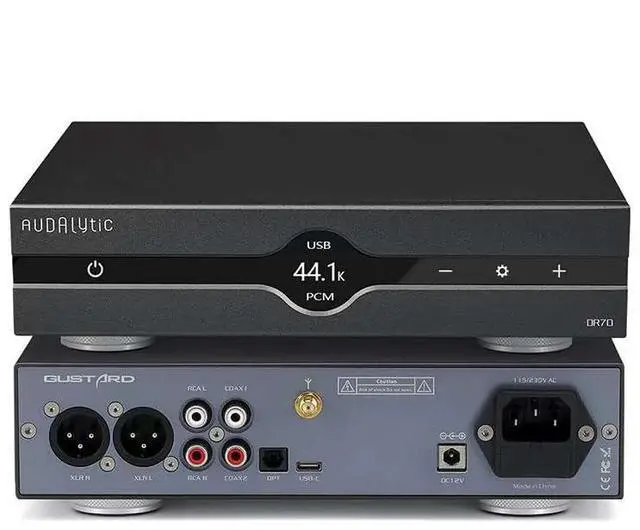 Main image of Gustard Audalytic DR70 R2R Streaming DAC DSD512 PCM768 Decoder with Remote Control (Standard Version) (DR70 Black)