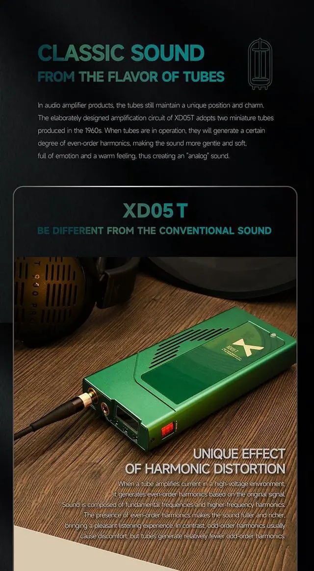 Alt view image 6 of 7 - XDUOO XD05T Dual ES9039Q2M Portable DAC & Headphone Amplifier XD 05T Amplifier
