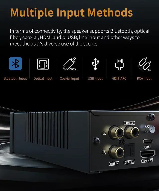 Alt view image 6 of 7 - S.M.S.L A200 high Resolution Power Amplifier 70w 100w Dual Track BT5.0 Electronic Volume Control with Remote Control