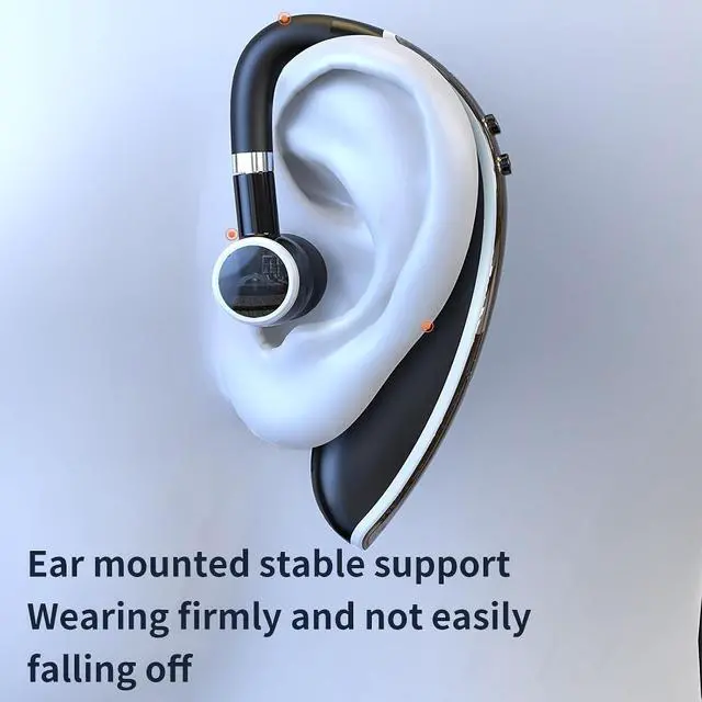 Alt view image 3 of 7 - Wireless Sports Earbuds with Earhooks Single Bluetooth Earpiece Running Over The Ear Ear Buds with Hook for Work Wireless Workout Wrap Around The Ear Earbuds Bluetooth Earphones for Sport