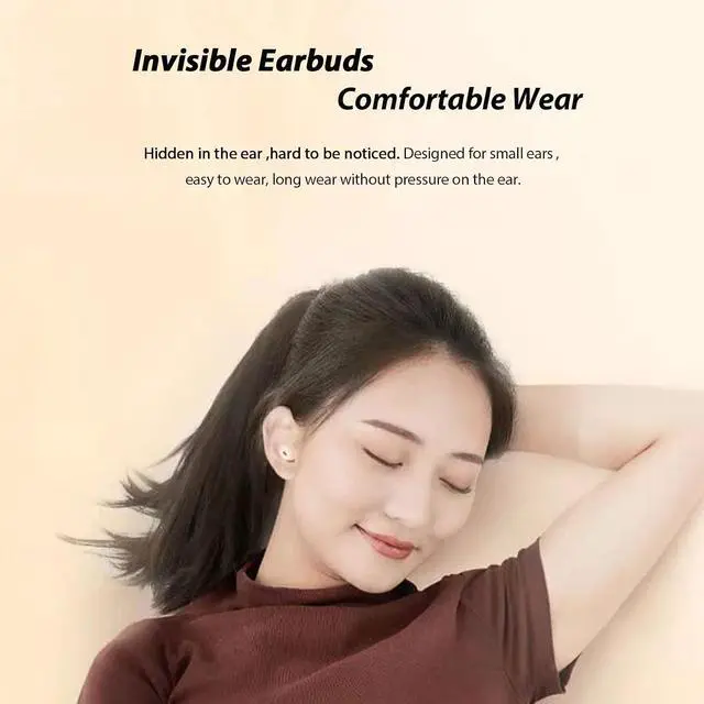 Alt view image 2 of 6 - Small Ears Invisible Mini Earbuds Wireless Bluetooth Low Profile Micro Smallest Tiny Discreet Hidden Earbuds for Work Invisible Wireless Earphone Headphones Small Ear Canals