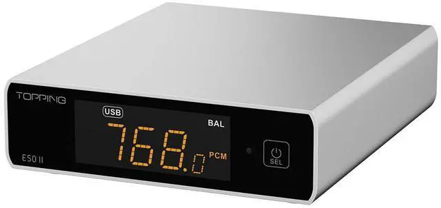 Main image of Topping E50 II DAC AK4497S DSD512 PCM768kHz BT Supported USB Decoder with Remote Control (Silver)