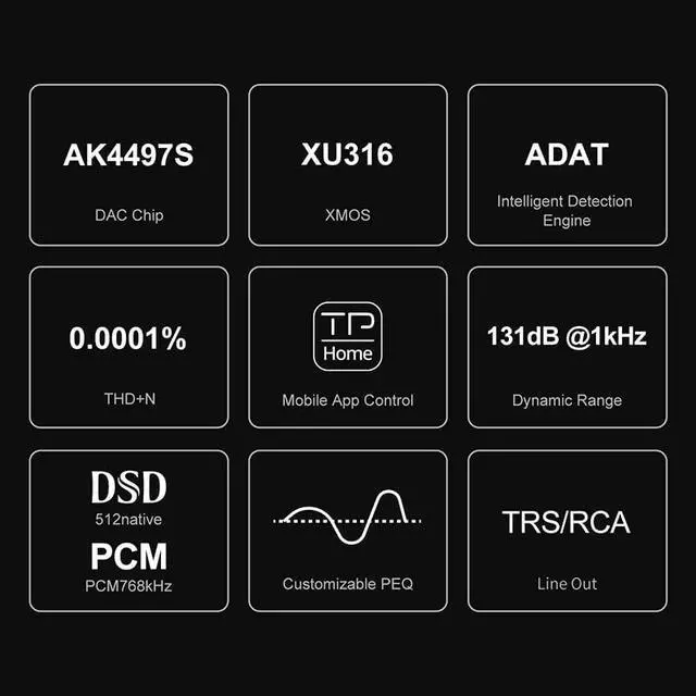 Alt view image 3 of 7 - Topping E50 II DAC AK4497S DSD512 PCM768kHz BT Supported USB Decoder with Remote Control (Silver)