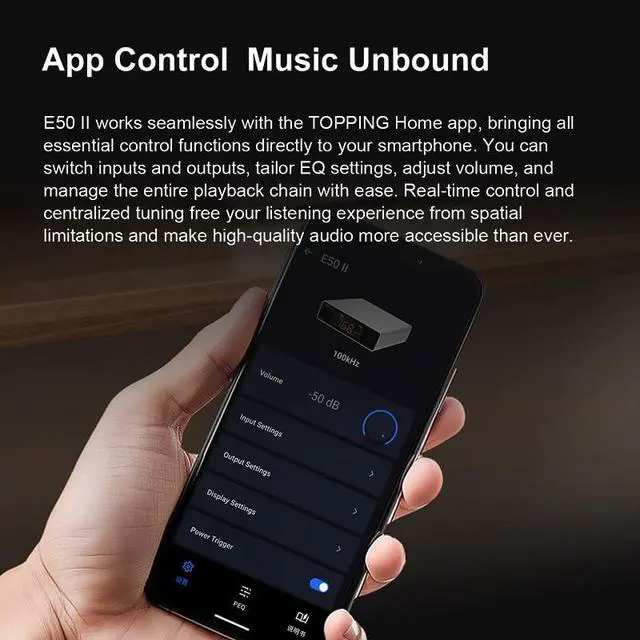 Alt view image 4 of 7 - Topping E50 II DAC AK4497S DSD512 PCM768kHz BT Supported USB Decoder with Remote Control (Silver)