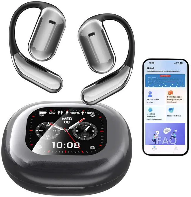 Main image of Q16AI Over Ear Bluetooth 5.4 AI Translator Headphones, Wireless, Black