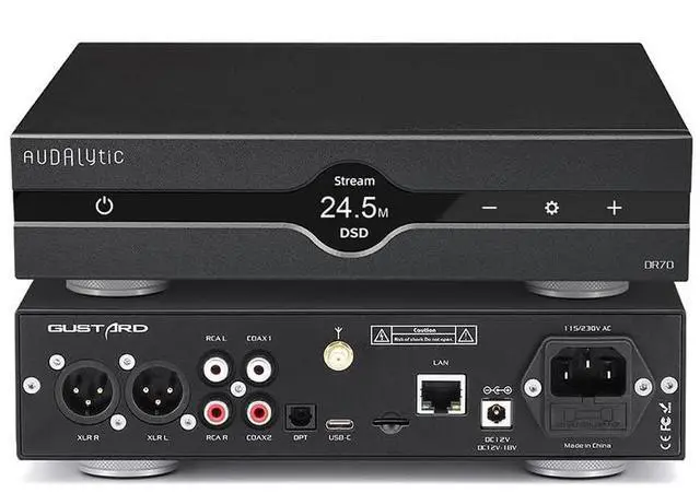 Main image of Gustard/Audalytic DR70N R2R Streaming DAC DSD512 PCM768 Decoder with Remote Control Network Edition(Black)