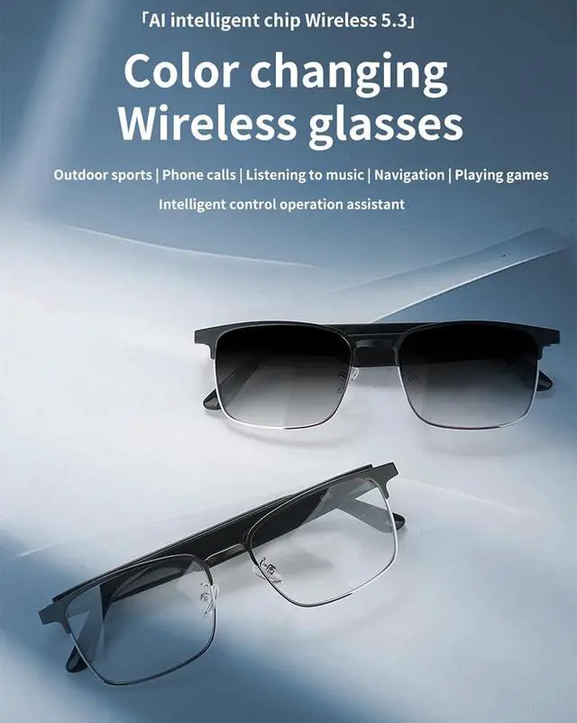 Alt view image 2 of 7 - Smart Bluetooth Glasses Sunglasses for Men Women Polarized with Speakers Listenable Songs Wireless Bluetooth Eyeglasse
