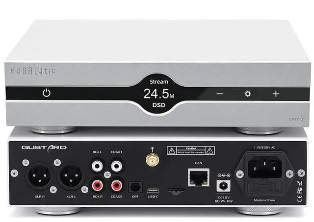 Main image of Gustard/Audalytic DR70N R2R Streaming DAC DSD512 PCM768 Decoder with Remote Control Network Edition(Silver)