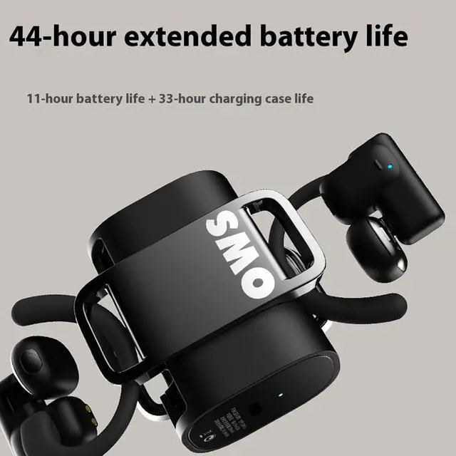 Alt view image 6 of 6 - Wireless Bluetooth Open Ear Headphones Over Open Ear Earbuds Bone Air Conduction Headphones Out of Ear Over The Ear Earbuds That Don't Go in Your Ear with Over Ear Hooks