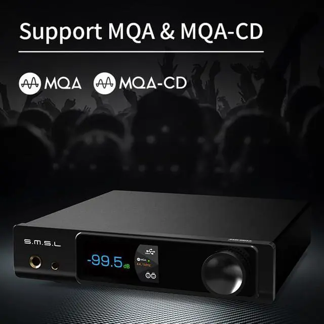 Alt view image 5 of 7 - S.M.S.L RAW MDA1 Dual ES9039Q2M Decoder Support MQA MQA CD LDAC Hi res DAC with Remote Control