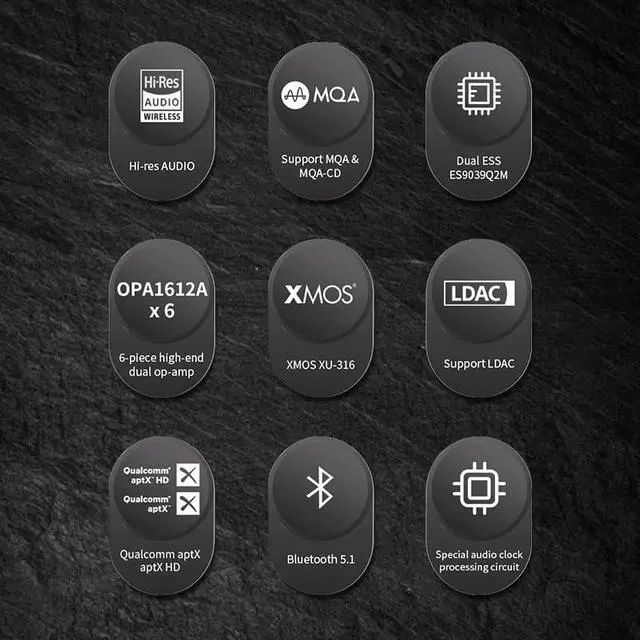 Alt view image 4 of 7 - S.M.S.L RAW MDA1 Dual ES9039Q2M Decoder Support MQA MQA CD LDAC Hi res DAC with Remote Control