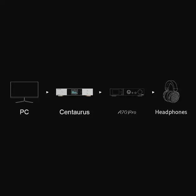 Alt view image 5 of 7 - Topping Centaurus Decoder Fully Balanced R2R DAC Support LDAC DSD512 PCM768kHz Plug and Play (Black)