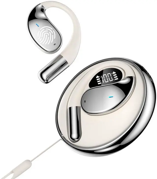Main image of YYKQ93AI Open Over Ear AI Language Translator Headphones Real Time for iPhone Android Earpiece Ear Bud Spanish Translator Device AI Earbuds Translate Earphone