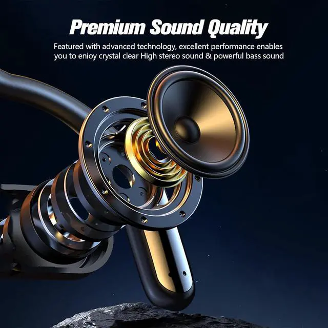 Alt view image 5 of 7 - Out Of Ear Headphones Outside Ear Open Ear Earbuds Wireless Earless Headphones Bluetooth for Ows Open Owls Hanging Earphones 5.4 Bluetooth Open Ear Hanging Headset Bone Conduction Earbuds Over The Ear