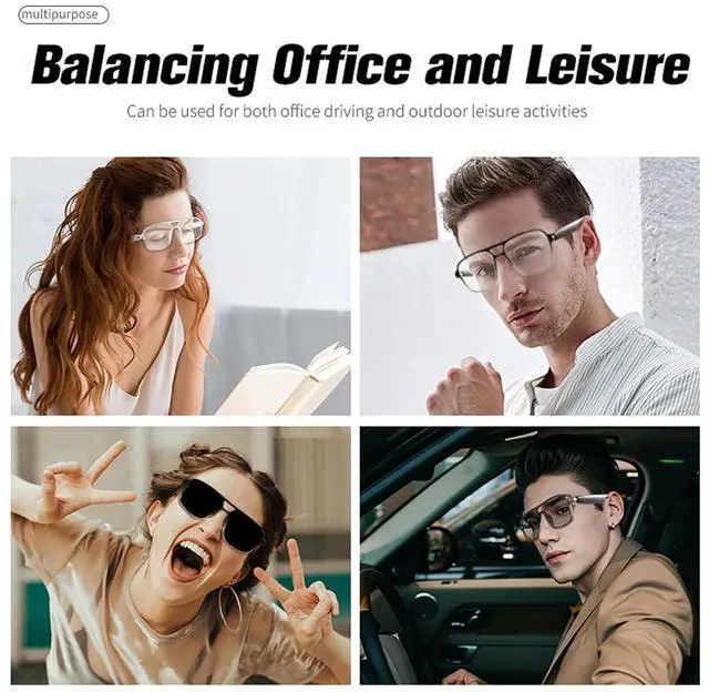 Alt view image 7 of 7 - Bluetooth Smart AI Glasses Photochromic Sunglasses for Men Women with Speakers Smart Bluetooth Eyeglasses Smartglasses