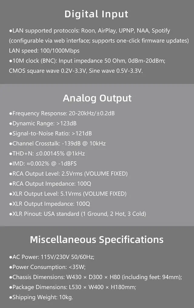 Alt view image 7 of 7 - Gustard R30 Fully Discrete R2R Network Streaming DAC DSD PCM768K IIS FPGA NOS Triple Digital Filter Modes Controller Support (Black)