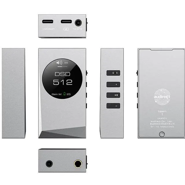 Alt view image 2 of 7 - AUDIRECT Team 1 ES9281AC PRO Portable DAC/AMP Decoder Headphone Amplifier