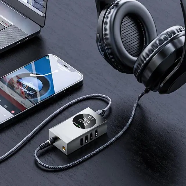 Alt view image 4 of 7 - AUDIRECT Team 1 ES9281AC PRO Portable DAC/AMP Decoder Headphone Amplifier