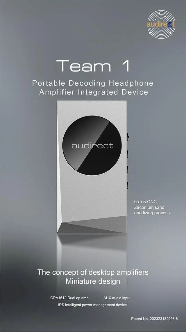 Alt view image 5 of 7 - AUDIRECT Team 1 ES9281AC PRO Portable DAC/AMP Decoder Headphone Amplifier