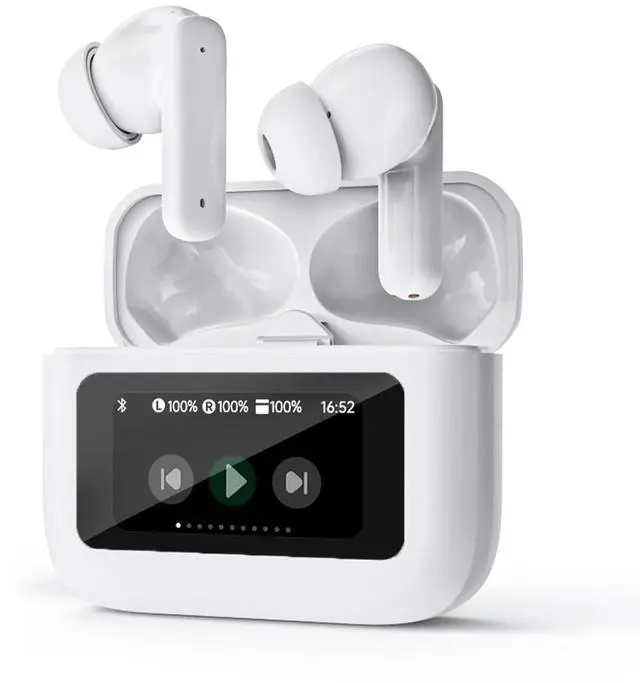 Main image of True Wireless Earbuds IPX7 Waterproof Bluetooth 5.4 In Ear Headphones with LED Touch Screen Sports Earbuds Blue Tooth Ear Buds for iPhone Android Phones Active Noise Cancelling TWS Touchscreen Earbuds