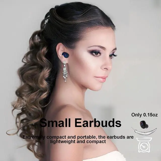 Alt view image 2 of 7 - Wireless Invisible Earbuds Small Sport Earbuds Headphones Earphones for Small Ear Canals Invisible Hidden Tiny Wireless Ear Buds for Small Ears Bluetooth in Ear Discreet Ear Buds for Work