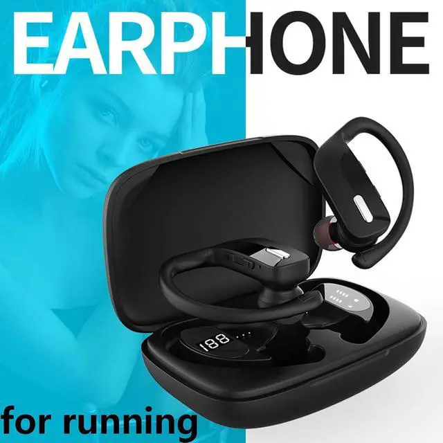 Alt view image 2 of 6 - Wireless Over The Ear Earbuds Bluetooth Sport Headphones with Earhooks Bluetooth IPX5 Waterproof Wrap Around Earbuds Headphones Wireless Running Workout Head Set Headset Earphones