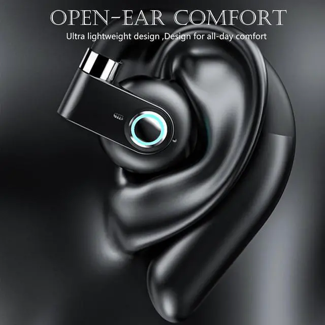 Alt view image 2 of 6 - Wireless Open Ear Headphones with Hook Bluetooth Bone Conduction Headphones Wireless Head Set Earphones Running Workout Over The Ear Bluetooth Bone Conduction Earbuds Induction Earphones