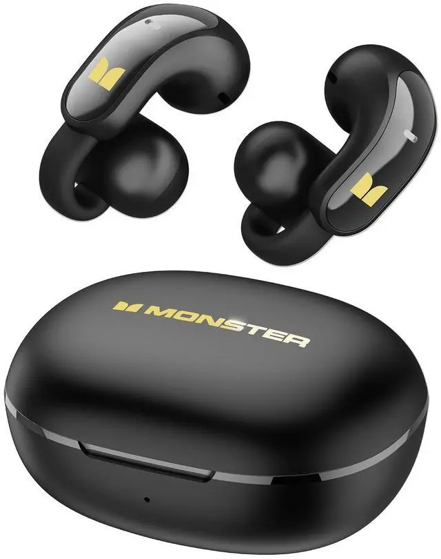 Main image of Monster AC228 Open Ear Headphones, 24 Hour Battery Life, IPX5 Water Resistant, Bluetooth 6.0, All Day Comfort Fit, Wireless Clip on Earbuds Running & Cycling
